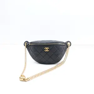 Pre-owned CHANEL Caviar Belt Bags Black Belt Bag T10370702