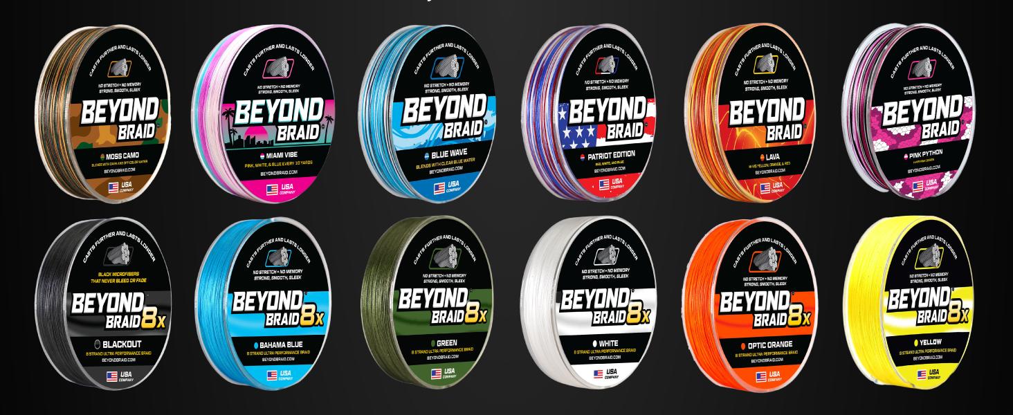 Braided Fishing Line - 300 Yards, Pro Grade Performance for Saltwater & Freshwater- Beyond Braid