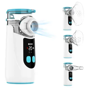 Handheld Portable Nebulizer Device with Digital Display, Quiet Operation, Self-Clean Mode, Rechargeable for Home & Travel