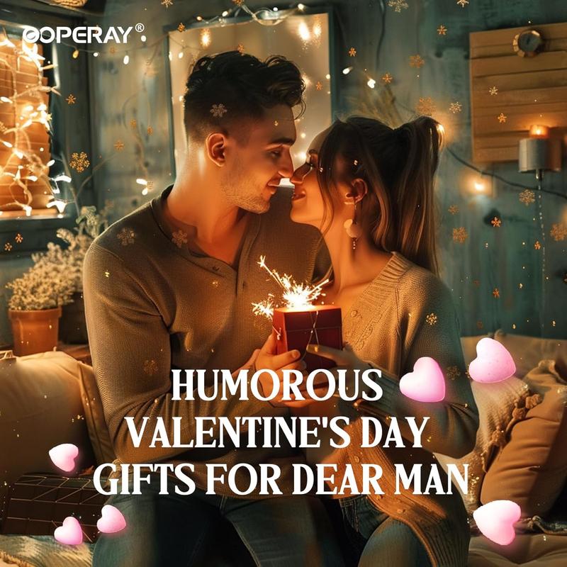 Valentine’s Day Card for Him Funny Romantic Gift for Husband or Boyfriend Men’s Valentine Gift Anniversary Birthday Love Card for Men with Heart Design and Humorous Text