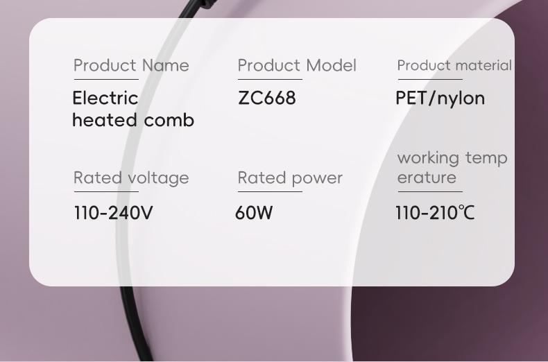 1.5” Ionic Heated Thermal Brush, 11 Temp Settings (110–210°C) – Pink