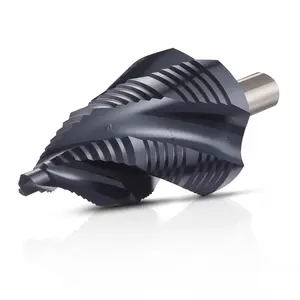 VEVOR Step Drill Bit, 3/16 to 1-3/8 inch, 3/8 inch Triangular Shank, TiAlN Coating Cobalt High Speed Steel, Four Spiral Flute Step Bit for Metal, Stainless Steel, Aluminum, Wood, Plastic, Fiberglass
