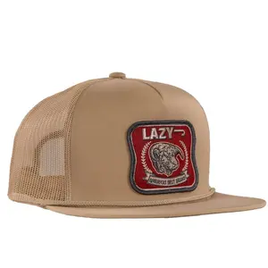 Lazy J Ranch Tan Red America's Best Brand Classic Rope Trucker Hat