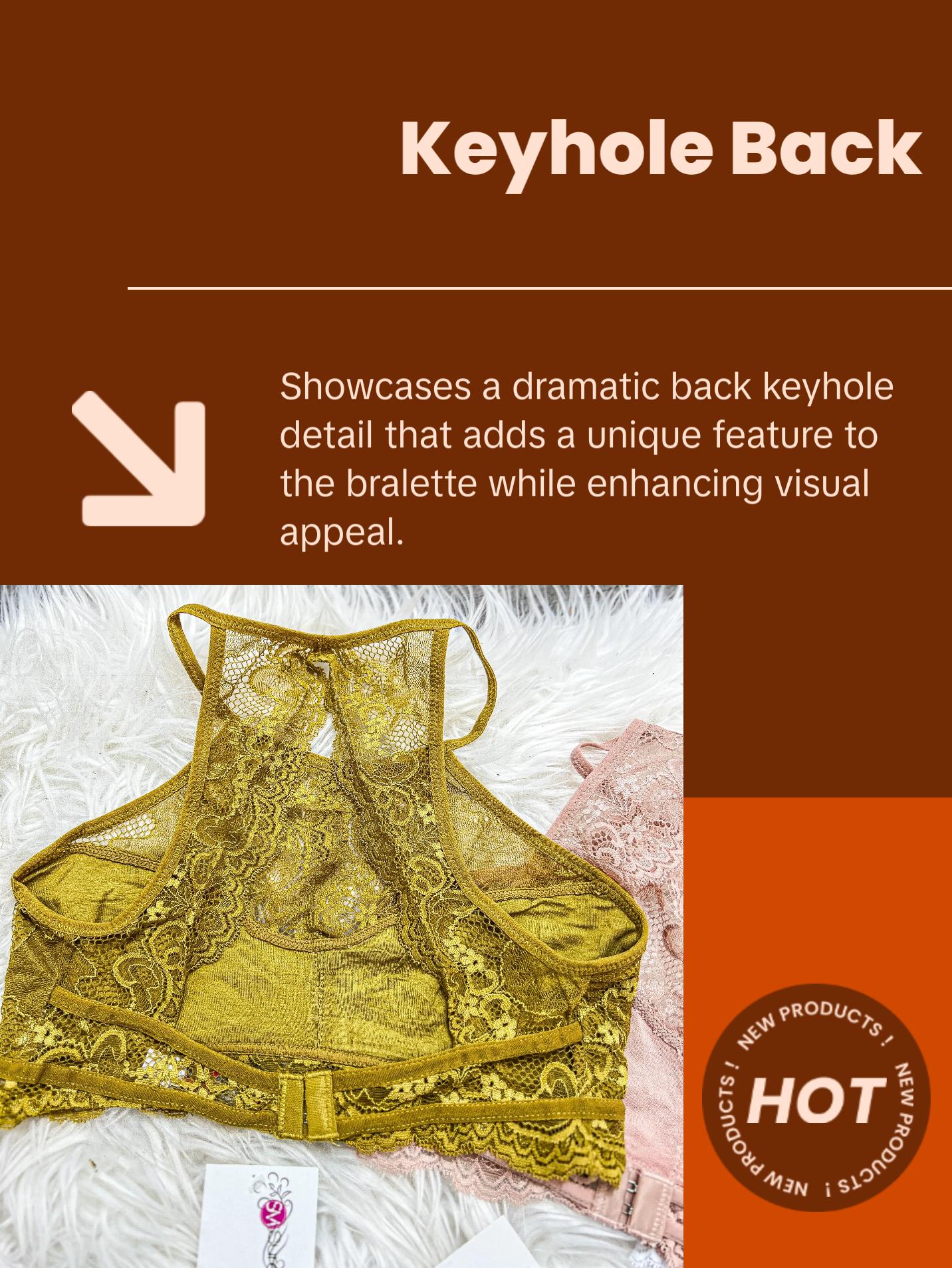 Lasting Impression High Neck Lace Bralette Womenswear Pullover