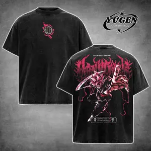 [Yūgen Store] Blackg0ku DBZ Retro Acid Washed Oversized Hoodie & T-Shirt, Anime Manga Streetwear Graphic Tee, Heavyweight Cotton Unisex Shirt, Gift for Anime Fans