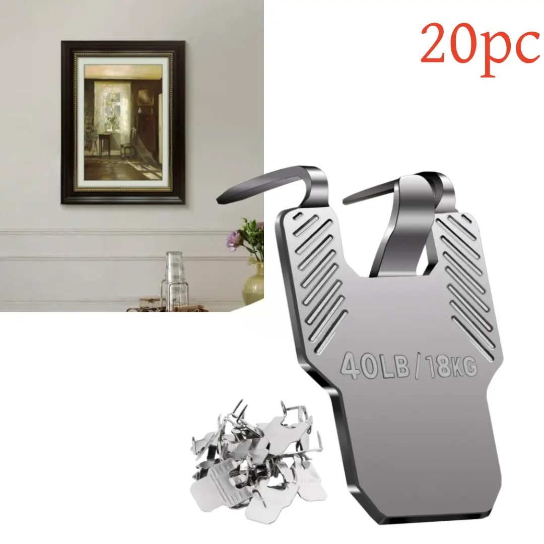 Picture Hanger Hook No Damage Picture Frame Hanging Hook Painting Hanger Hardware Kit for Room Office Decor