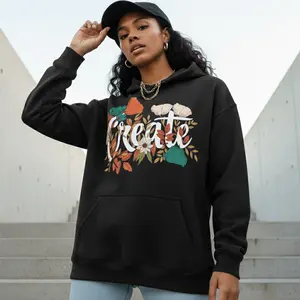 Women's Graphic Hoodie, Cute & Durable Print, Regular Fit, Easy Care, "spring vibes"-Style 01 Clothes