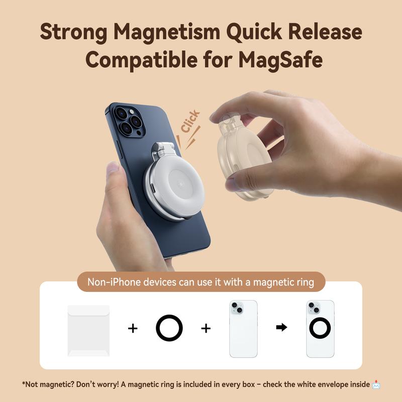 【TikTokShopStockUp】TELESIN 3-in-1 Magnetic Mirror Selfie Light –360° LED Ring Light with MagSafe, Mirror and Phone Stand, Portable Rechargeable Fill Light, 3 Color Temperatures for Makeup, Live Streaming, Video Calls, Gift, Compatible with iPhone 17 【TikTokShopStockUp】TELESIN 3-in-1 Magnetic Mirror Selfie Light –360° LED Ring Light with MagSafe, Mirror and Phone Stand, Portable Rechargeable Fill Light, 3 Color Temperatures for Makeup, Live Streaming, Video Calls, Gift, Compatible with iPhone 17