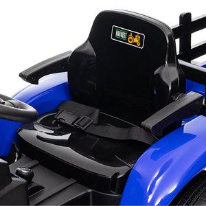 【GARVEE】12V Remote Control Tractor for Kids with 7 LED Lights, Safety Belt, Dual 35W Motors, Trailer, Horn, Music, USB Connectivity, Available in Blue, Green, Red, and Pink
