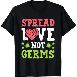 Spread Love Not Germs Social Distancing T Shirt for Women