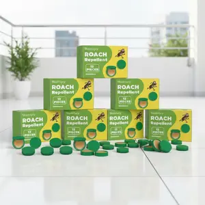 MoonSpry Roach Deterrence Gel Bait 4 Pack – Discreet Long-Term Protection for Closets, Drawers & Shelving Storage Throughout the House Cockroach Repellent Gel