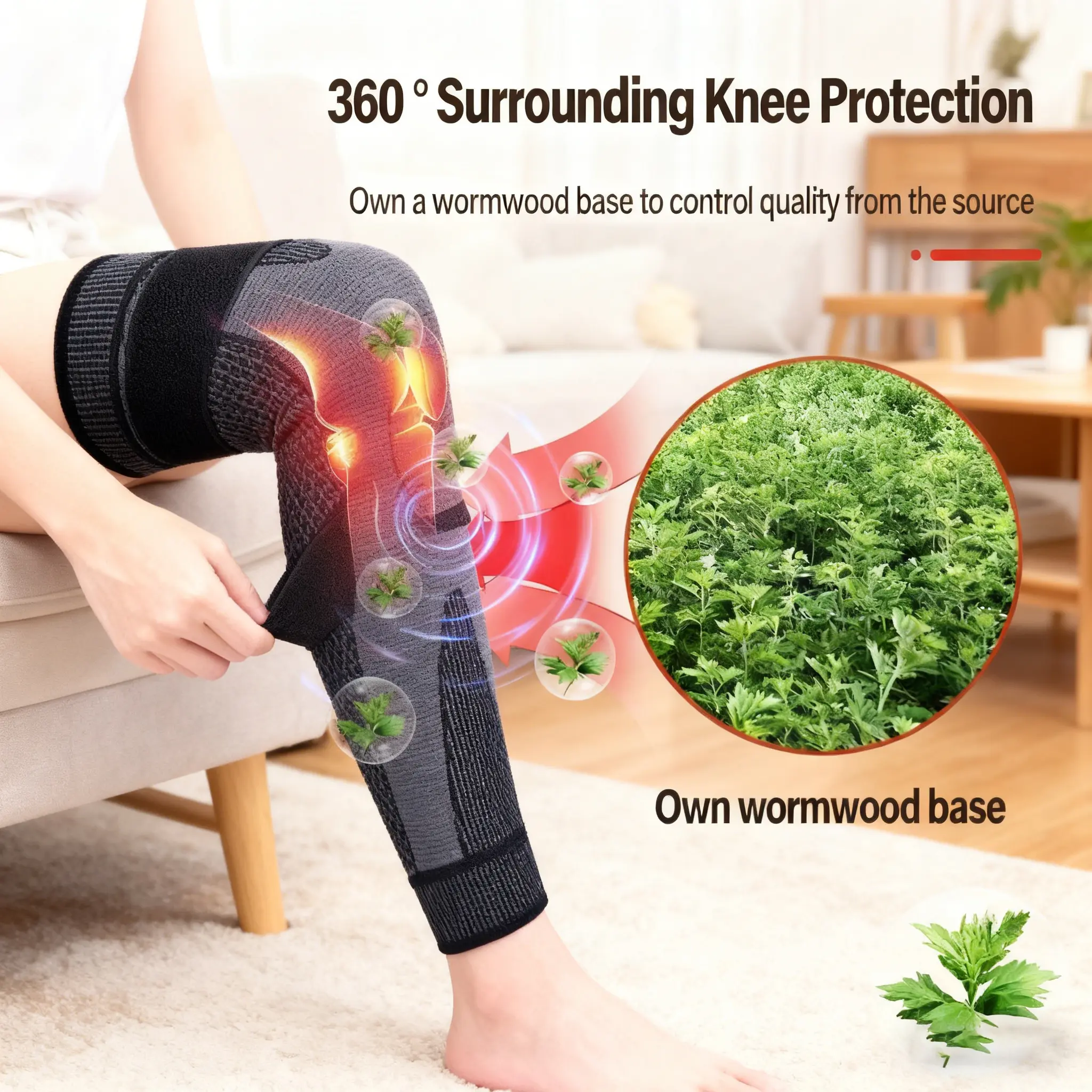 Warm Knee & Leg Sleeve! Non - slip long cotton design for fall/winter. Comfortable, breathable, and elastic. Relieve joint pain during sports or daily wear, suitable for both men and women. Durable and easy to wear.