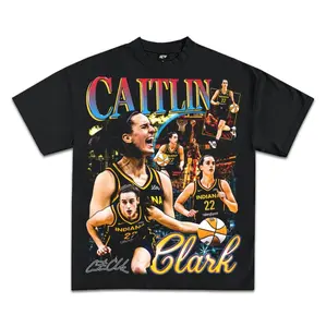 Vintage Y2K Aesthetic Caitlyn Clark Rookie Graphic Tee Retro 90s Streetwear Unisex Casual Round Neck Short Sleeve Shirt Classic Trendy Apparel