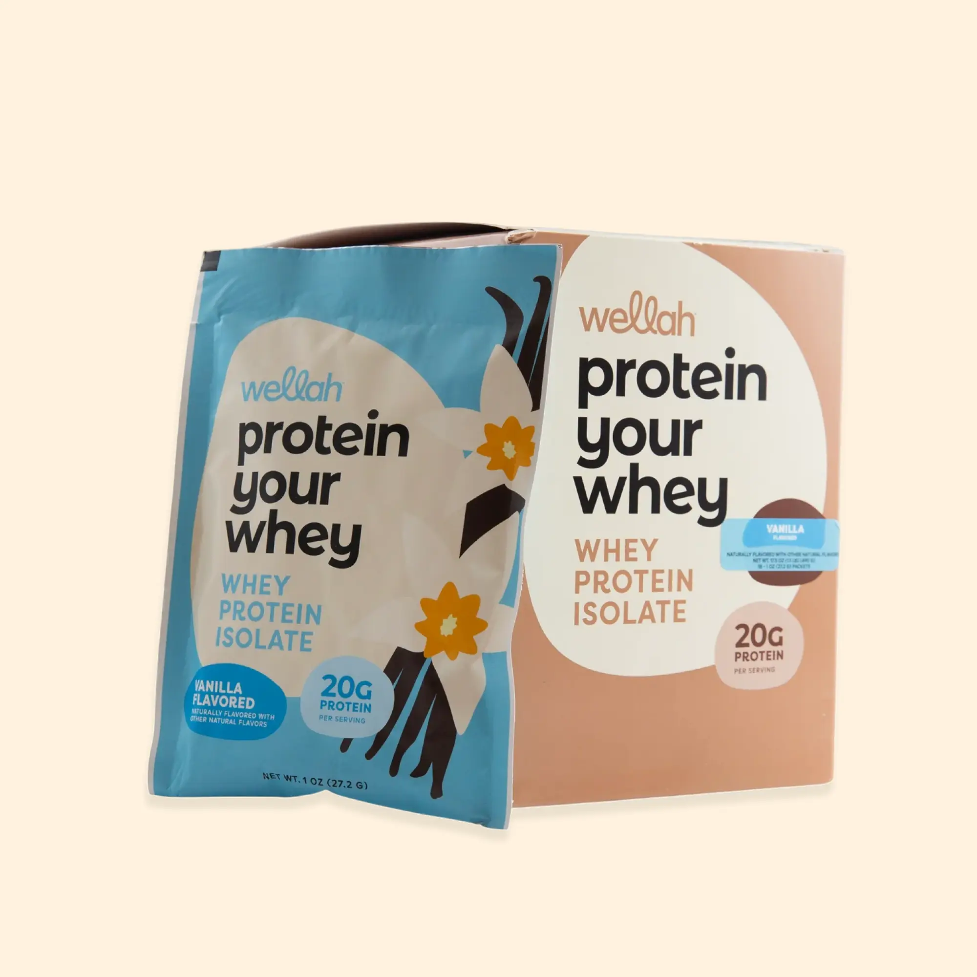 Wellah Grass-Fed Whey Protein Isolate | 20g Protein, 100 Calories | 18 Servings for Active People| Muscle Recovery | Active Lifestyle Friendly | Tastes Great