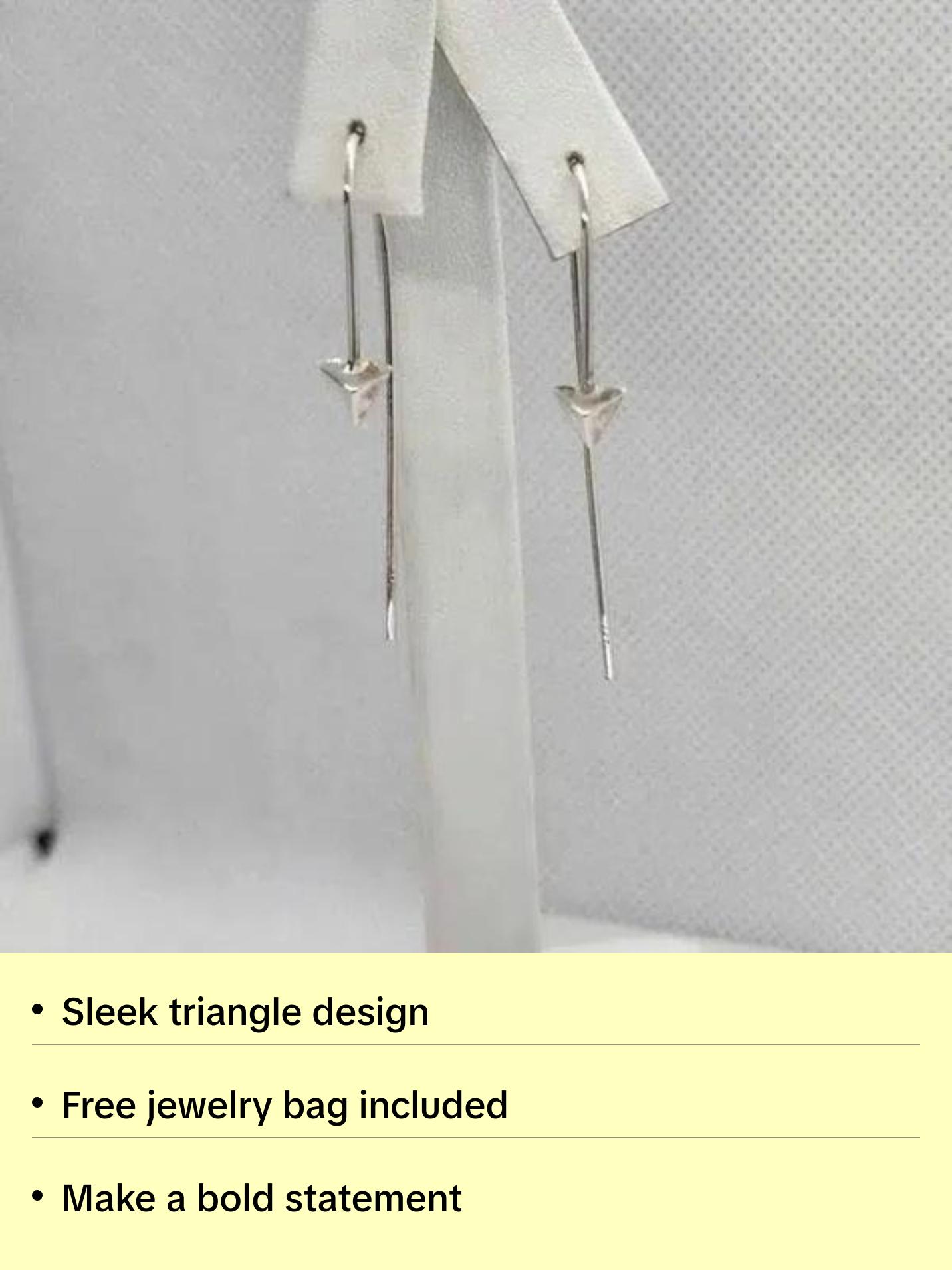 Brand New Sterling Silver 925 TRIANGLE Earrings