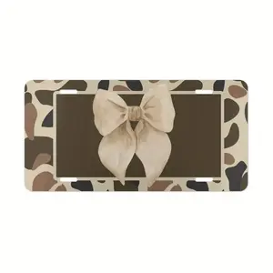 Camo Coquette Vanity Plate/ Camouflaged License Plate/ Camo Bow Vehicle Tag/ Country Girl Camo Tag/ Cowgirl Camo Accessory, Aluminum Front License Plate