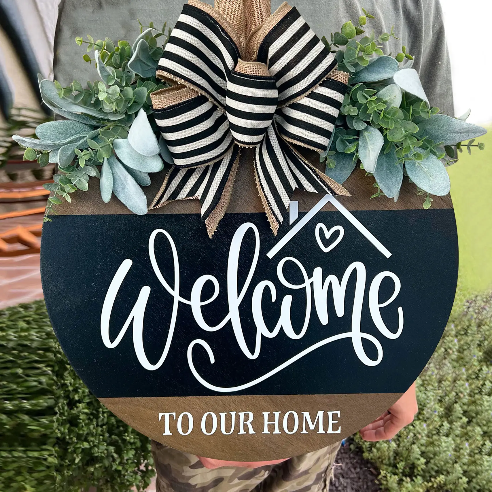 Welcome Door Decor, Welcome Door Sign, Welcome Door Wreath, Welcome Door Hanger, Wooden Letter Sign, Door Hanging Sign, Home Decorations, Signage, Home Decor Products