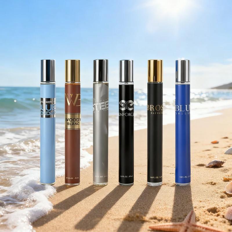 6-Piece Set Men's Eau De Toilette Fragrance, Cologne For Men,Travel Size Perfume, Long-Lasting , 6 Different Scents, Perfect For Dating, Daily Life, Parties,Gift Giving, 1.18 fl oz/35 ml Each Bottle