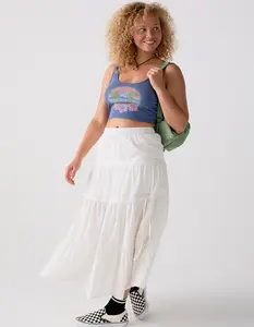 RSQ Womens Mid Rise Tiered Midi Skirt