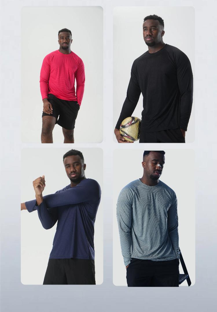 Men's 10-Pack 5-Pack Solid Color Crew Neck Long Sleeve T-Shirts Lightweight Quick-Dry Breathable for Sports Gym Workouts Running Casual Sportswear Gym Tops, Fall Outfits Athletic Training Apparel Activewear Clothing SpringStatements