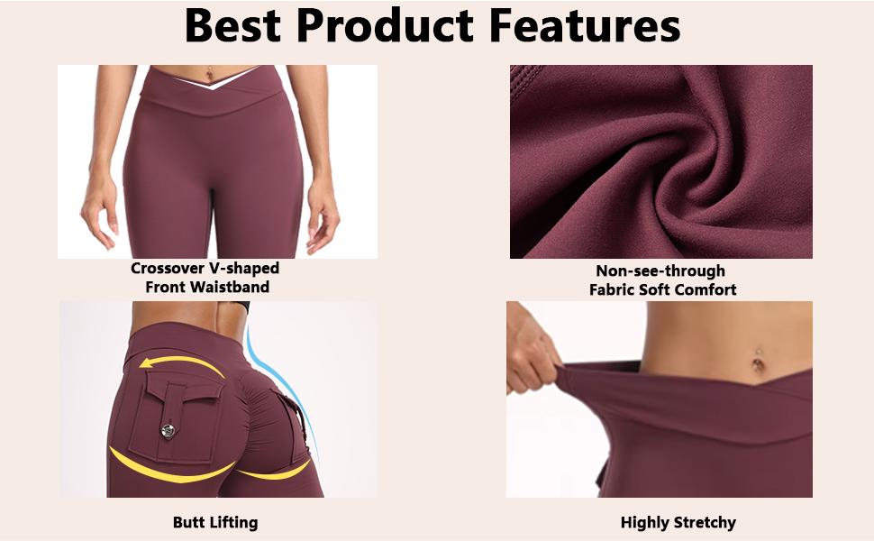 JOJOANS Leggings with Pockets for Women High Waisted Yoga Workout Springtok Breathable Activewear Bottoms Fitness Sports Pants Athletic Stretchable TikTokShopBlackFriday