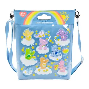 Whatever Makes You Happy Care Bears Padded Nylon Sticker Sheet Crossbody