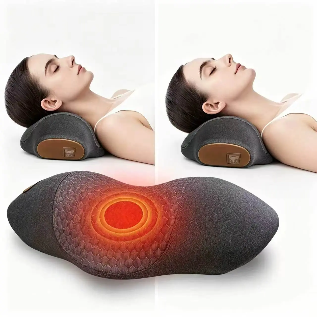Portable Neck Relaxer USB Rechargeable Massager - Ergonomic Neck Support Pillow, USB Power Personal Care Device, Thoughtful Festival Gift, Single Unit, Usb Rechargeable Massagers