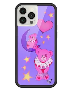 Wildflower Cases - Circus Bears, Limited Edition iPhone Case | Accessories Durable Custom Bright Bears Moon Hearts Purple Fun Protective Rubber