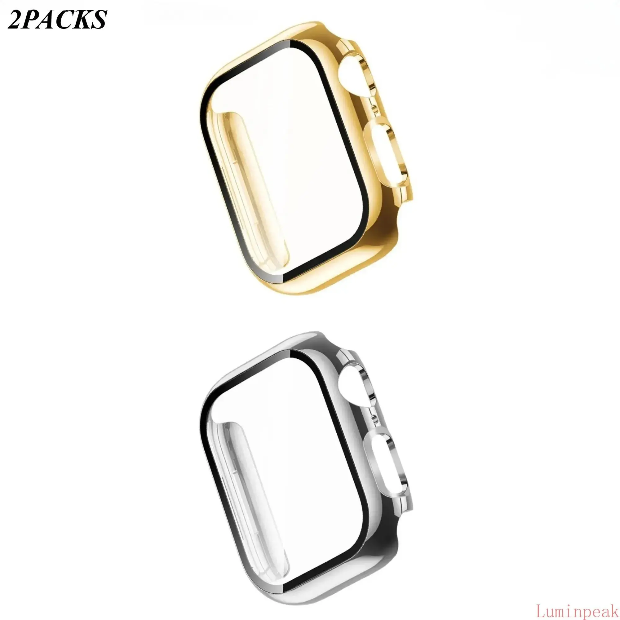2026 New Solid PC Protective Case For Apple Watch, Built-In Screen Film Full Coverage Cover Compatible With 40/41/42/44/45/46/49mm, Lightweight Wearable Watch Accessory