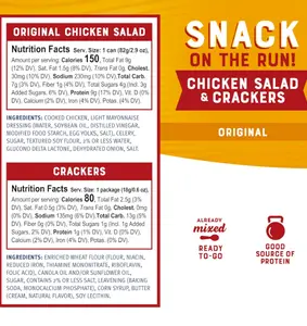 Bumble Bee Snack on the Run Chicken Salad with Crackers Kit, Ready to Eat, Spoon Included - Shelf Stable & Convenient Protein Snack, 3.5 Ounce (Pack of 3)