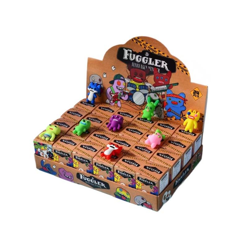 2026 New 24Pcs Fuggler Monster Keychain Blind Box Set, Cute Student Hanging Ornament, Perfect Birthday & New Year Gift