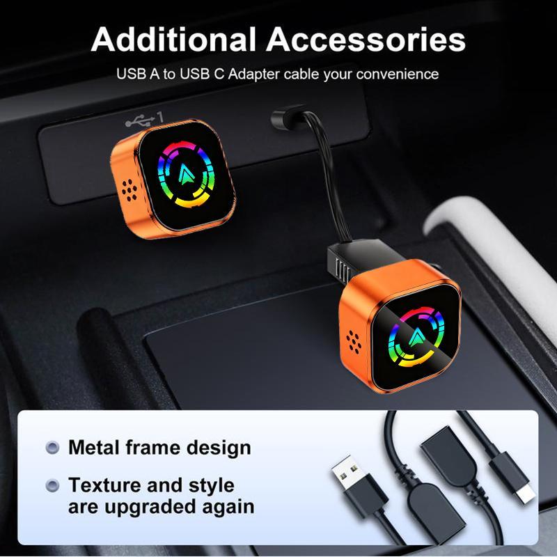 Wireless CarPlay Adapter 2026 Upgrade Wired CarPlay to Wireless, Mini USB Design for Cars with Built-in Wired Apple CarPlay Plug and Play Easy Use Fast Stable Connection Car Play for iPhone