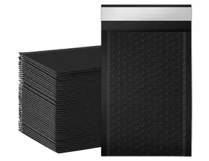 Bubble Mailers, 4x7 Inch Poly Padded Bubble Mailers Pack of 50 Bubble Envelopes Opaque Self Seal Adhesive Waterproof Bags for Shipping and Packaging(Black,4x7-50Pc)