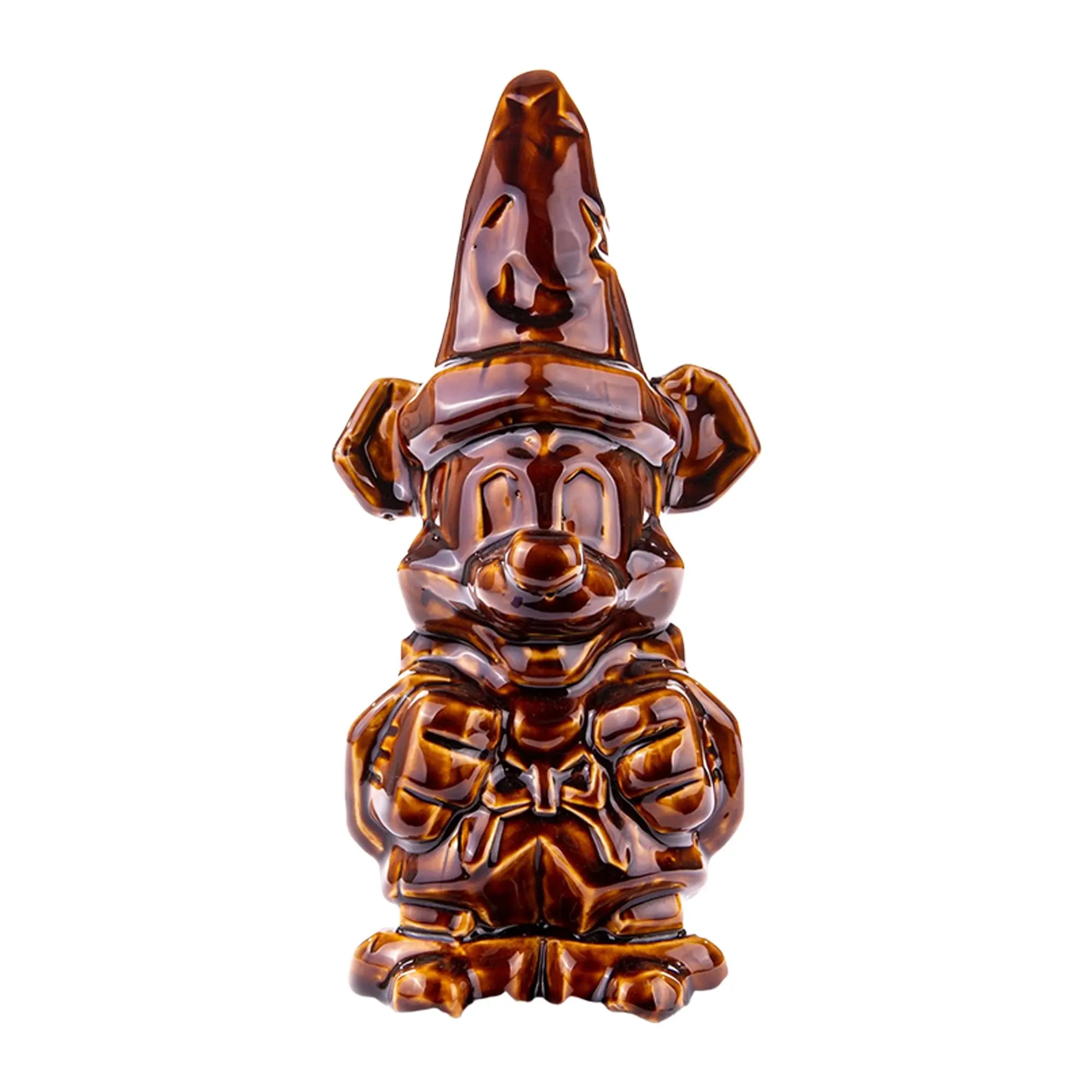 Disney Fantasia Alamo Sorcerer Mickey Mouse Carved Art Ceramic Tiki Mug - Brown Variant, Collectible Cup