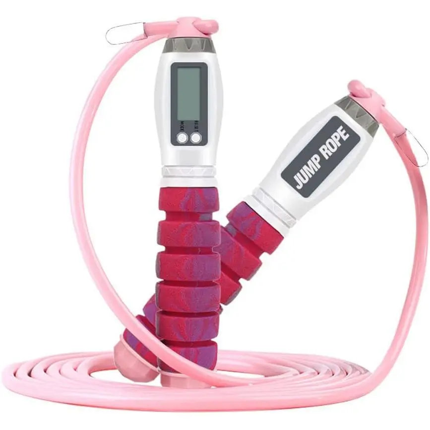Workout Jump Rope with Counting,9.85ft Adjustable Skipping Rope with Calorie Counter,Tangle-Free Rapid Speed Exercise Jumping Rope for Women, Men, Kids for Fitness, Workout, Gym