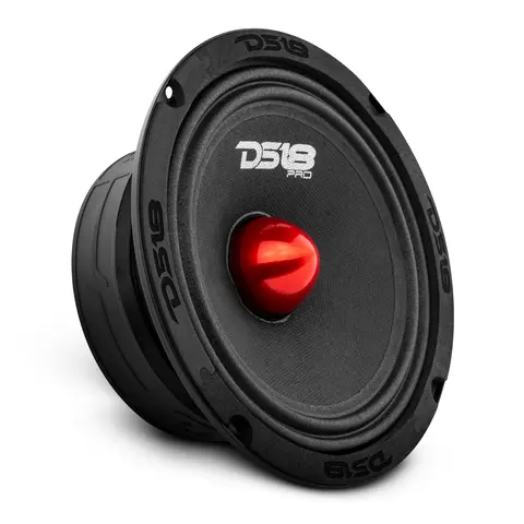 DS18 GM6B 6.5-Inch Component Car Speakers for Car Audio System, 480W High-Power Automotive Midrange with Bullet Tweeter, 8-Ohm, CCA Voice Coils, Strong Ferrite Magnet, Pressed Paper Cone for Entry-Level Users