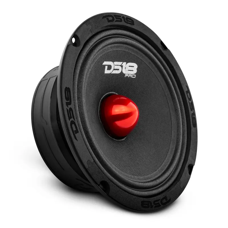 DS18 GM6B 6.5-Inch Component Car Speakers for Car Audio System, 480W High-Power Automotive Midrange with Bullet Tweeter, 8-Ohm, CCA Voice Coils, Strong Ferrite Magnet, Pressed Paper Cone for Entry-Level Users