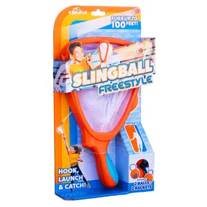 Djubi Slingball Freestyle - The Ultimate Game of Catch, Long Distance Slingshot Scoop Ball Set, Fun Indoor & Outdoor Sports Toy - 6+