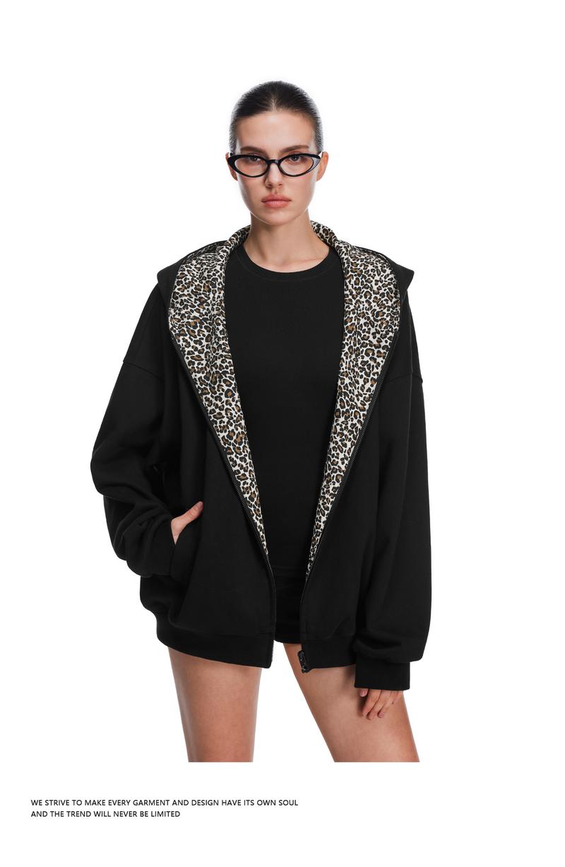 FDR Leopard Lounge Hoodie Crop Sweatsuit Sets Unisex Oversized Sweatshirt Baggy Fall Winter Fashion Sweatpants with Pockets Casual Baggy Jeans Stretchy Wide Leg for Women & Men #valentinesday #tiktokshopjumpstartsale #valentinesdaygift