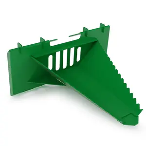 Garvee Economy Series Stump Bucket Attachment with Universal Skid Steer Quick Tach, Serrated Leading Edge, Tree Scoop Digger for Removing Smaller Tree Stumps and Light Duty Ripping Roots, Green