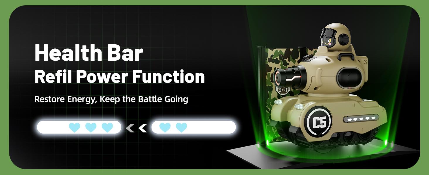 Remote Control Tank Toy, RC Vehicle with Lights & Sounds