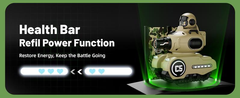 Remote Control Tank Toy, RC Vehicle with Lights & Sounds