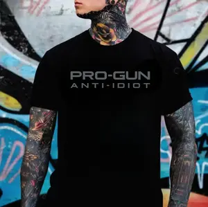 Pro-Gun Anti-Idiot T-Shirt Sweatshirt & Hoodie 2A Patriot Apparel for Men High-Quality Cotton Blend