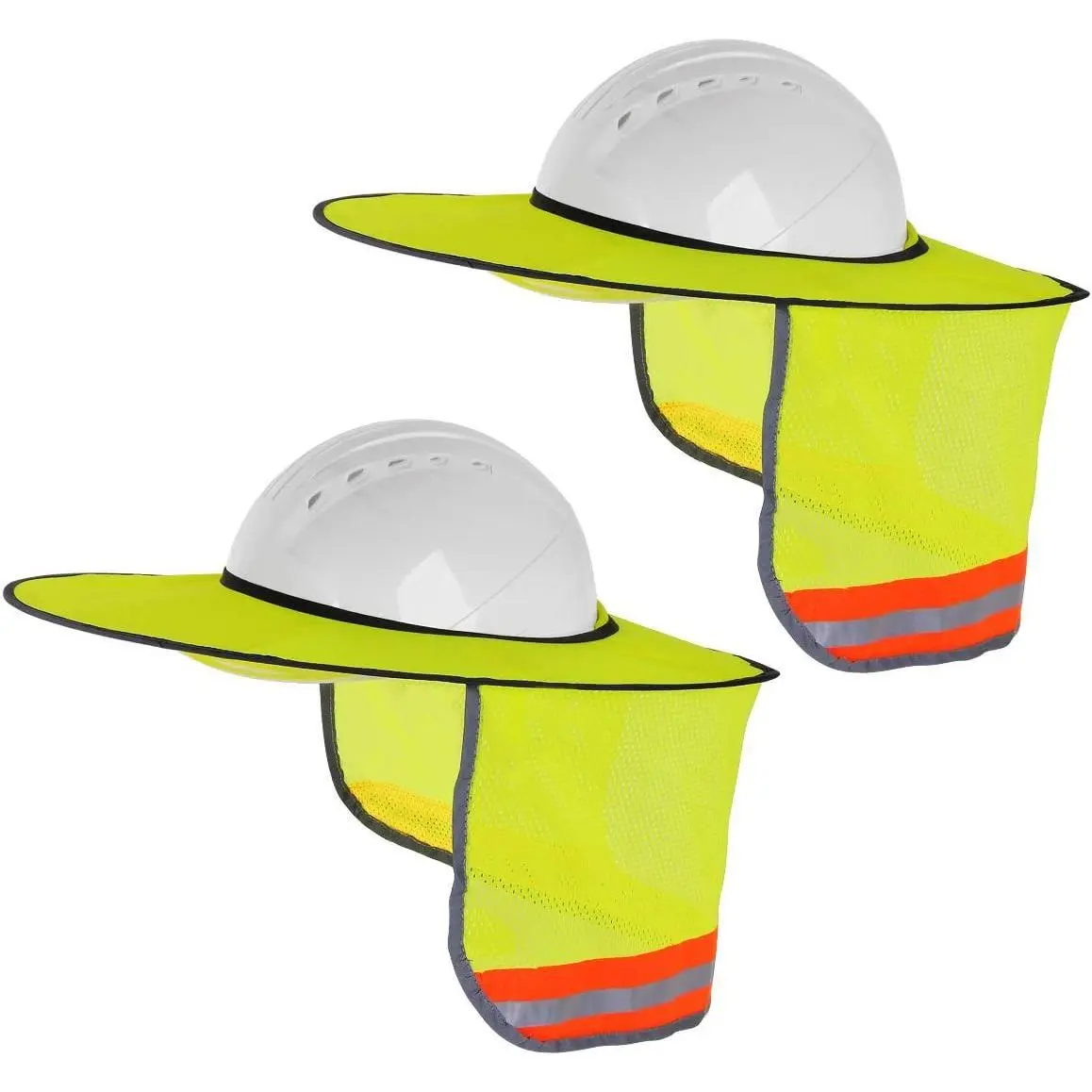 Safety Hard Hat Sunshield - Upgrade Full Brim Neck Sunshade Cover with Reflective Strip for Sports & Outdoor Use