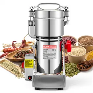 VEVOR 300g Electric Grain Mill Grinder, 1500W 28000RPM High Speed Spice Corn Dry Grinding Machine, Stainless Steel Pulverizer Powder Machine for Dried Grains Coffee Beans Spices Nuts (270° Swing Type)