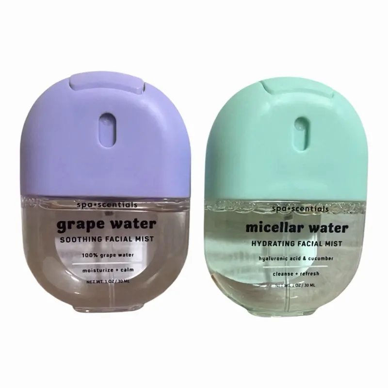 1-pc Micellar water, hydrating, facial mist, hyaluronic acid and cucumber/100% grape water
