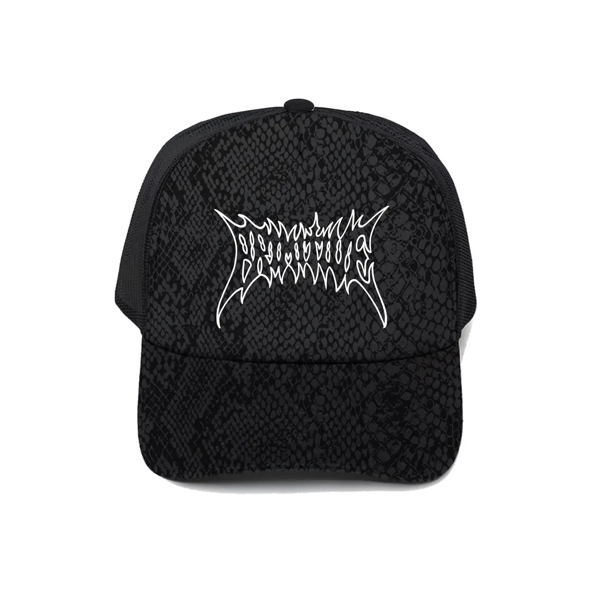 Primitive Apparel Threat Scales Casual Hat - Cotton Snapback, All-Over Print, Embroidered Logo Snapback Hat for Daily Wear, Black Snapback Hats