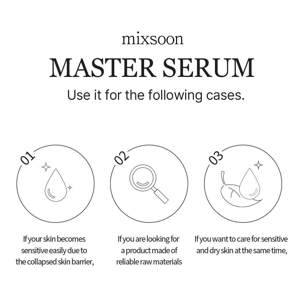 [mixsoon Official Shop] Master Serum 2.02 fl.oz / 60ml - Moisturizing Facial Serum Centella Panthenol for Sensitive Skin, Korean Skin Care