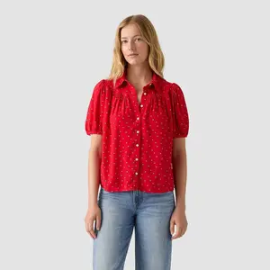 Levi's Women's Lea Short Sleeve Slim Blouse