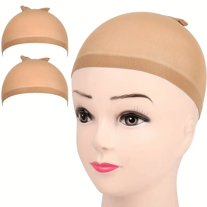 2PCS Lot Natural Skin Color Stocking Cap Wig Deluxe Wig Cap Hair Net For Weave Stretch Mesh Wig Cap Hd Wig Caps for Wigs on Sale